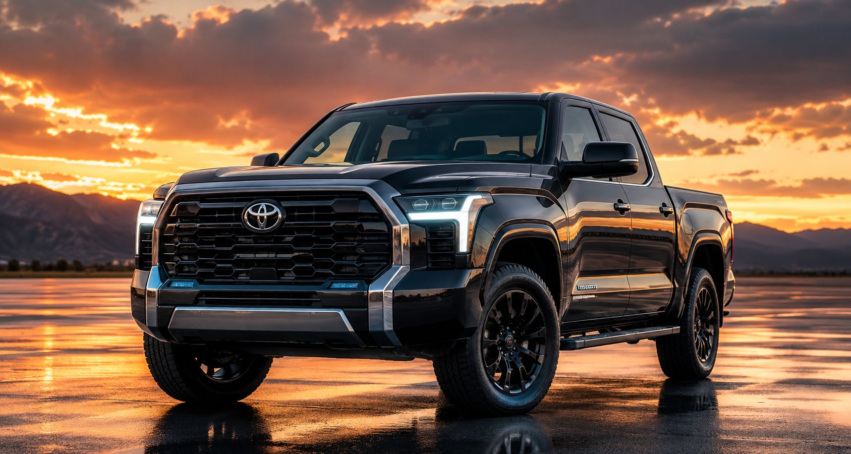 Truck available in current inventory, parked at sunset